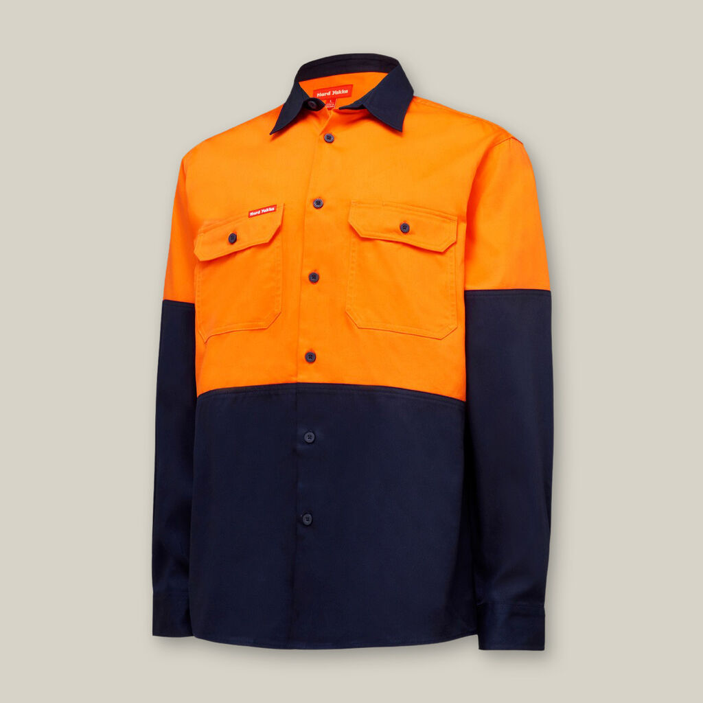 Hard Yakka Core Hi-Vis L/S Heavyweight Shirts