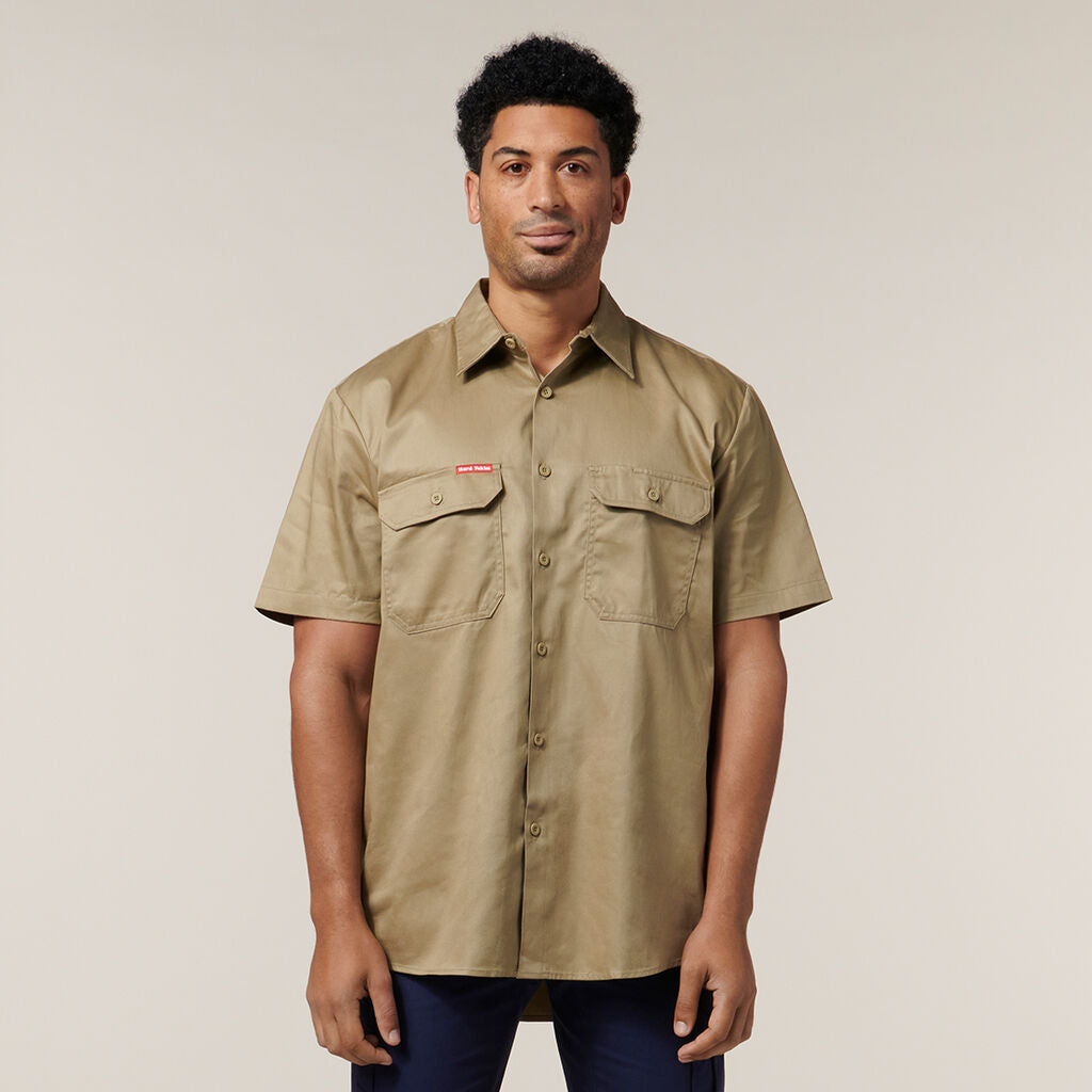 Hard Yakka S/S Open Front Cotton Drill Work Shirts