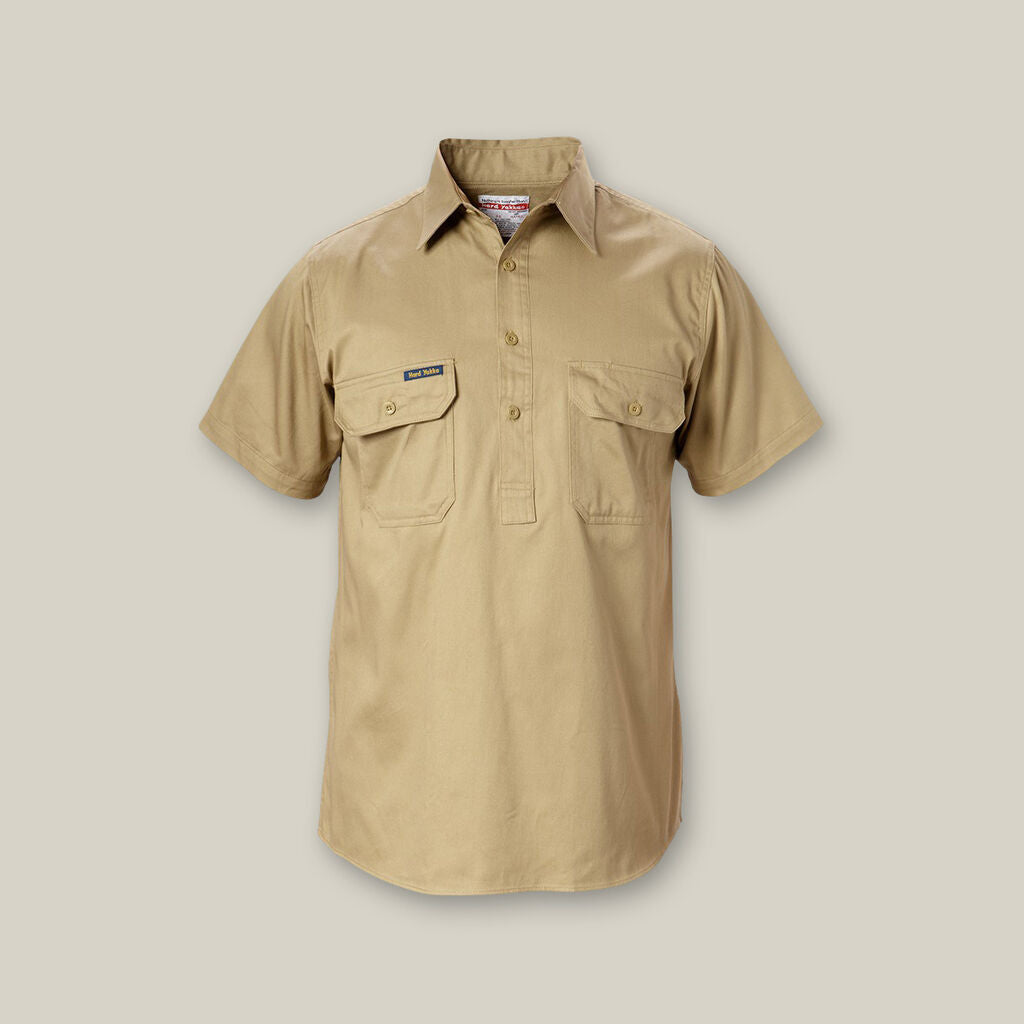 Hard Yakka S/S Closed Front Cotton Drill Work Shirts