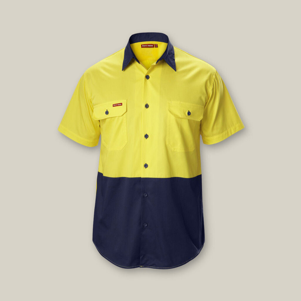 Hard Yakka Koolgear Hi-Vis 2 Tone Vented S/S Shirts