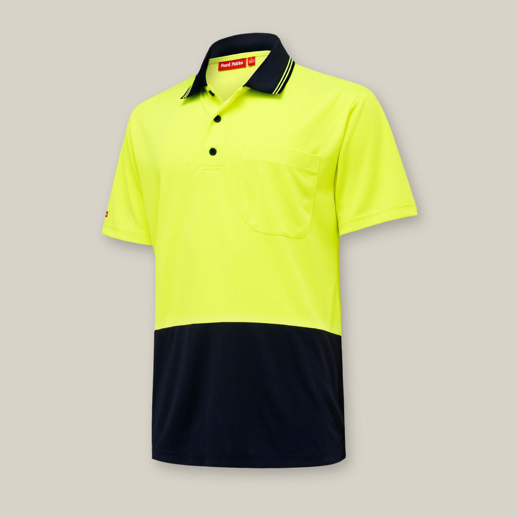 Hard Yakka Core 2 Tone Hi-Vis Short Sleeve Polos