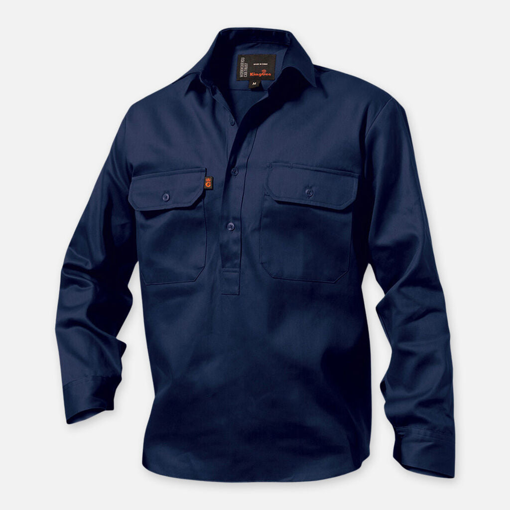 King Gee Originals L/S Closed Front Work Shirts