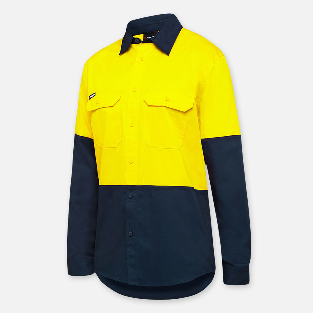 KingGee Hi-Vis Stretch L/S Work Shirts