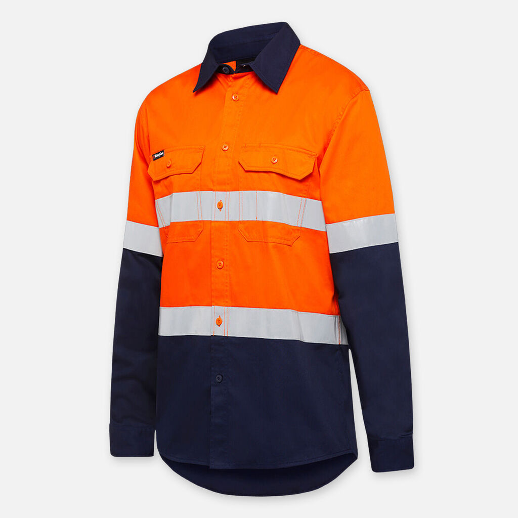 KingGee Hi-Vis Stretch Relective L/S Work Shirts