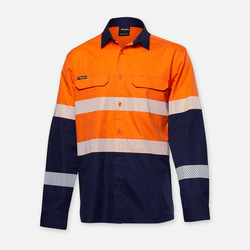 KingGee Workcool Pro Hi-Vis 2Tone Stretch Work Shirts