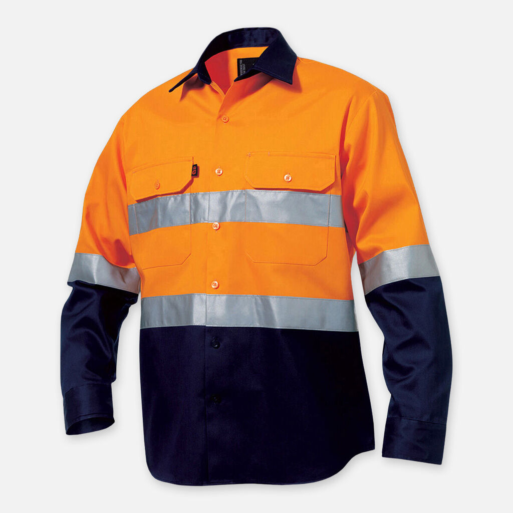 King Gee Originals Hi-Vis 2Tone L/S Work Shirts