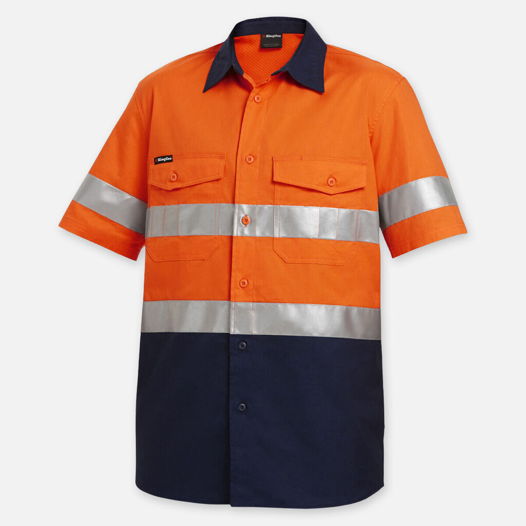 KingGee Workcool 2 Hi-Vis Reflective S/S Work Shirts