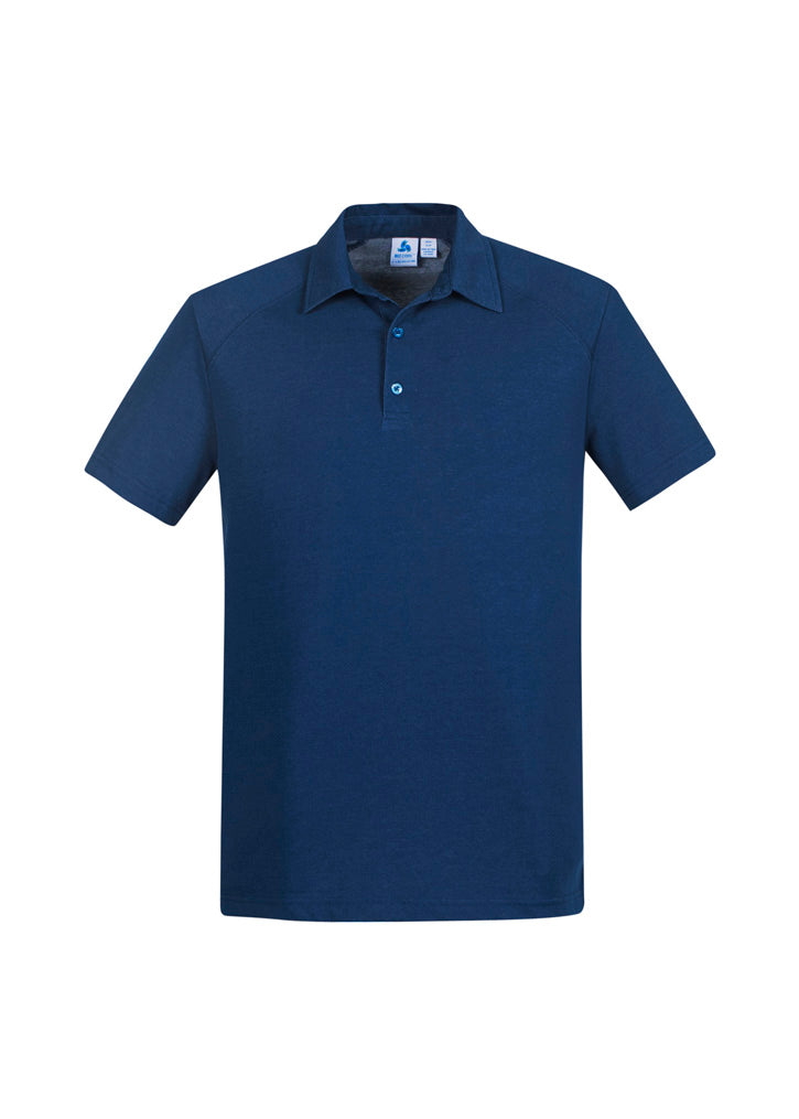 Image of a man wearing a Crest Cotton-Rich Men's Polo at a golf course.