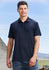 Image depicting a man in a casual Carbon Short Sleeve Men's Polo.