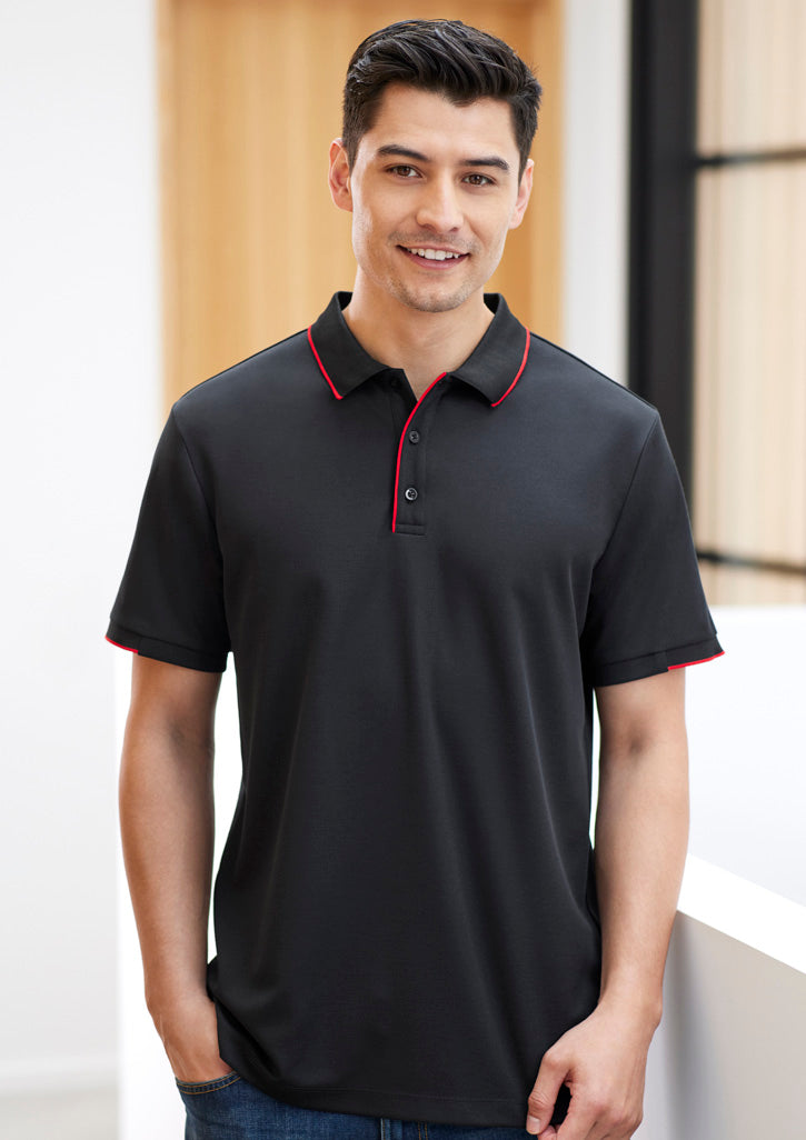 Image of a man wearing Branco Breathable Men's Polo in a casual setting.