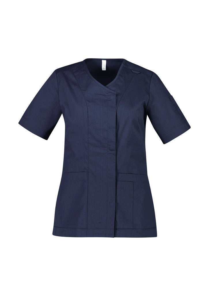 Parks Womens Zip Front Scrub Top