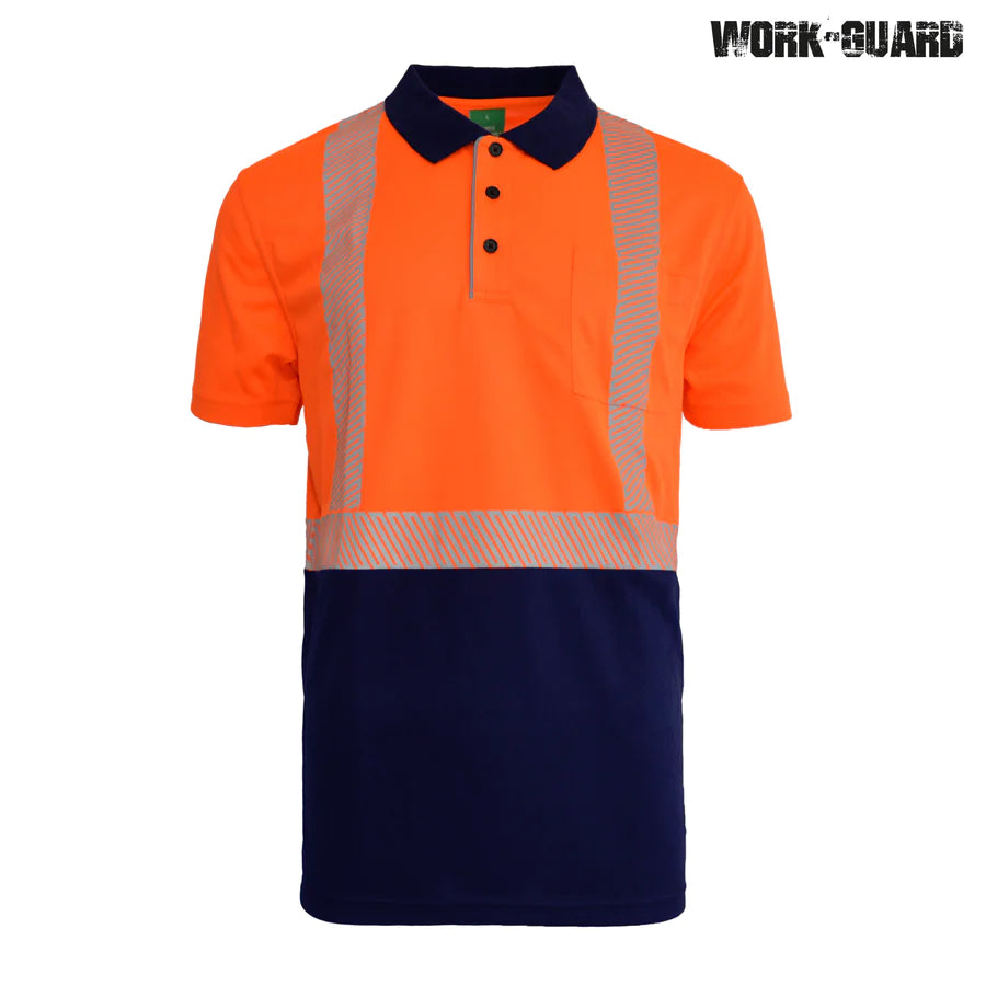 Workguard Recycled Hi Vis Short Sleeve Day/Night Polo