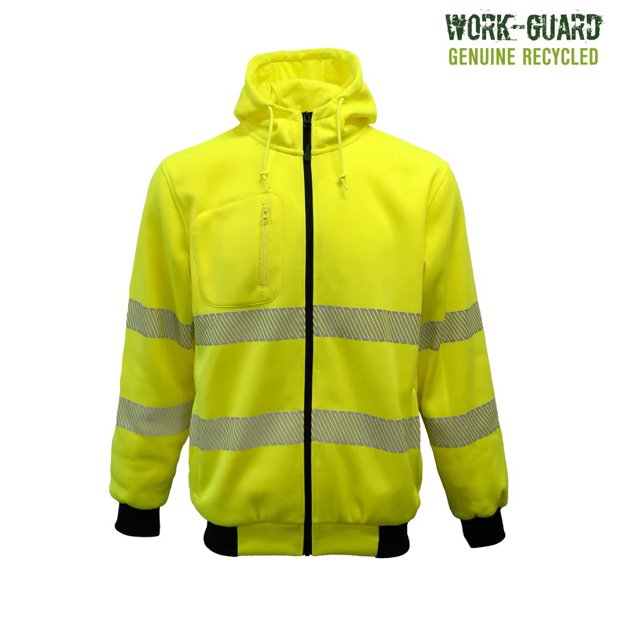 Workguard Recycled Hi Vis Day/Night Zipped Hoodie