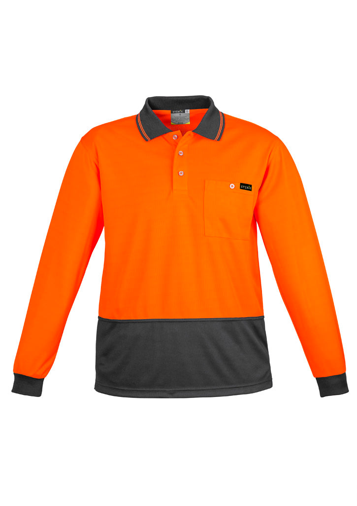 Mens Hi Vis Comfort Back L/S Polo