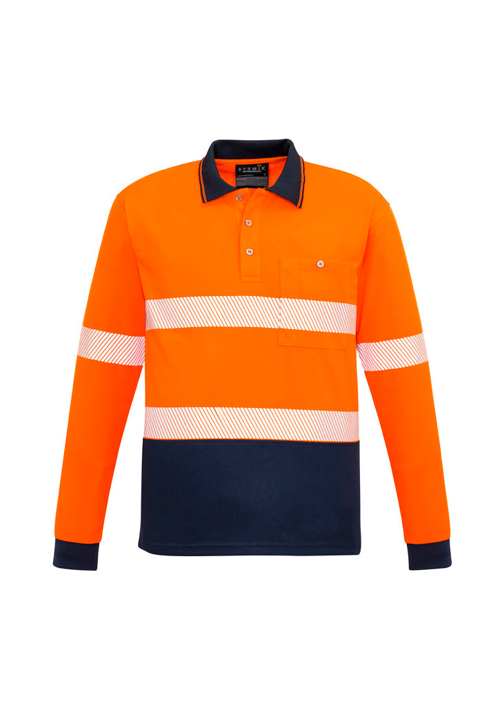 Unisex Hi Vis Segmented L/S Polo