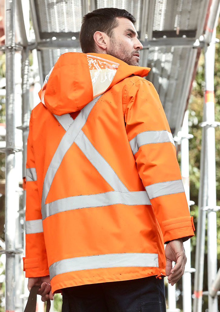 Mens Hi Vis X Back 4 In 1 Waterproof Jackets