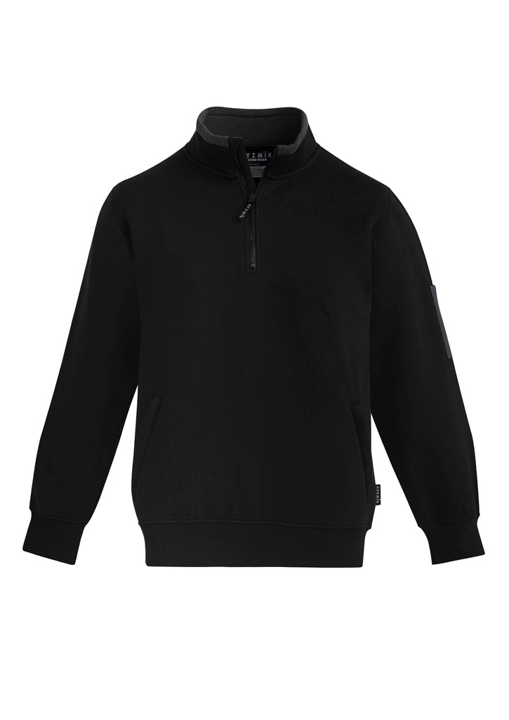 Unisex 1/4 Zip Brushed Fleece Pullovers