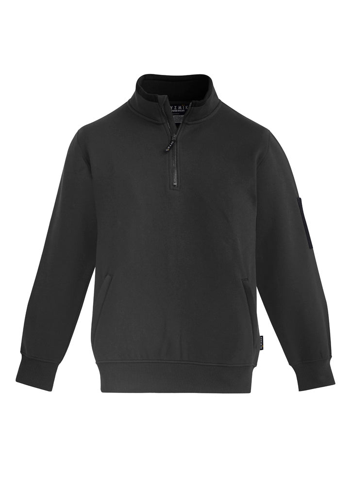 Unisex 1/4 Zip Brushed Fleece Pullovers