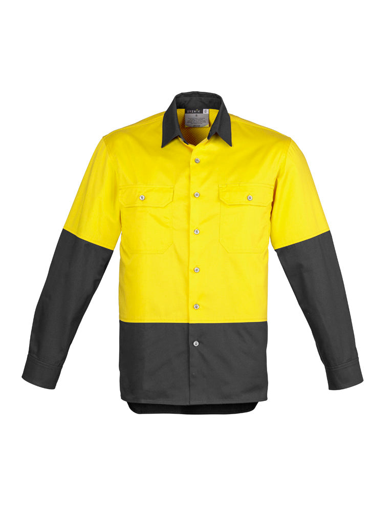 Mens Hi Vis Industrial L/S Shirt