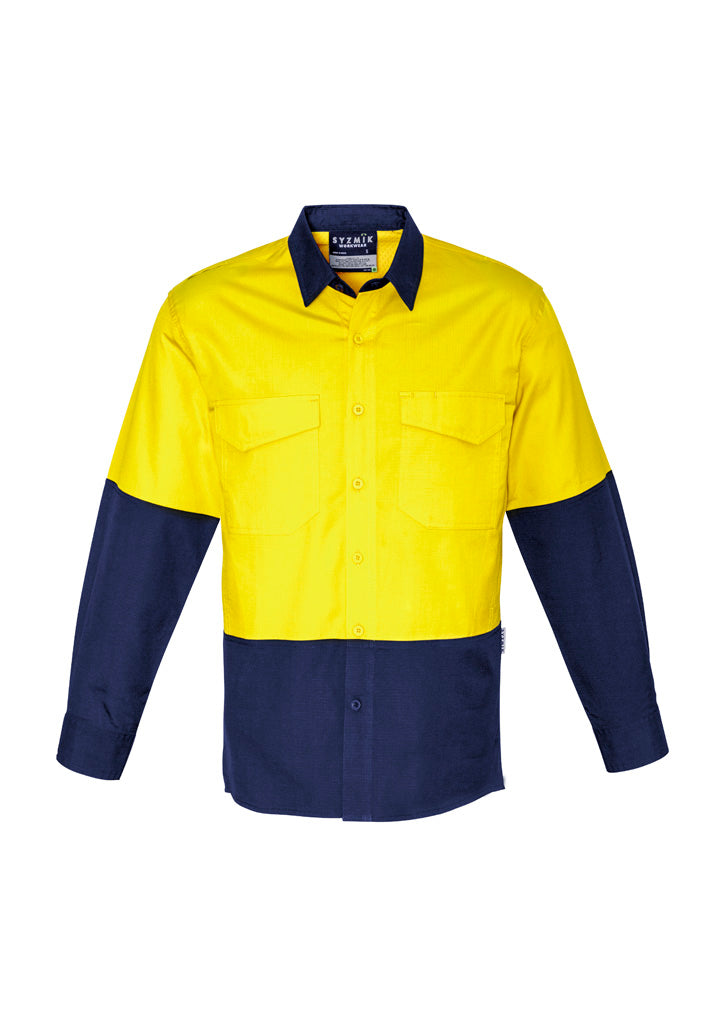 Mens Rugged Cooling Hi Vis L/S Shirt