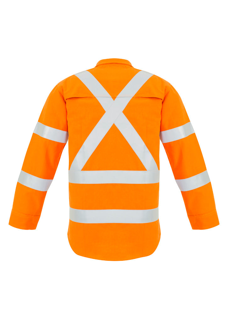 Mens Red Flame Hi Vis X Back Shirt