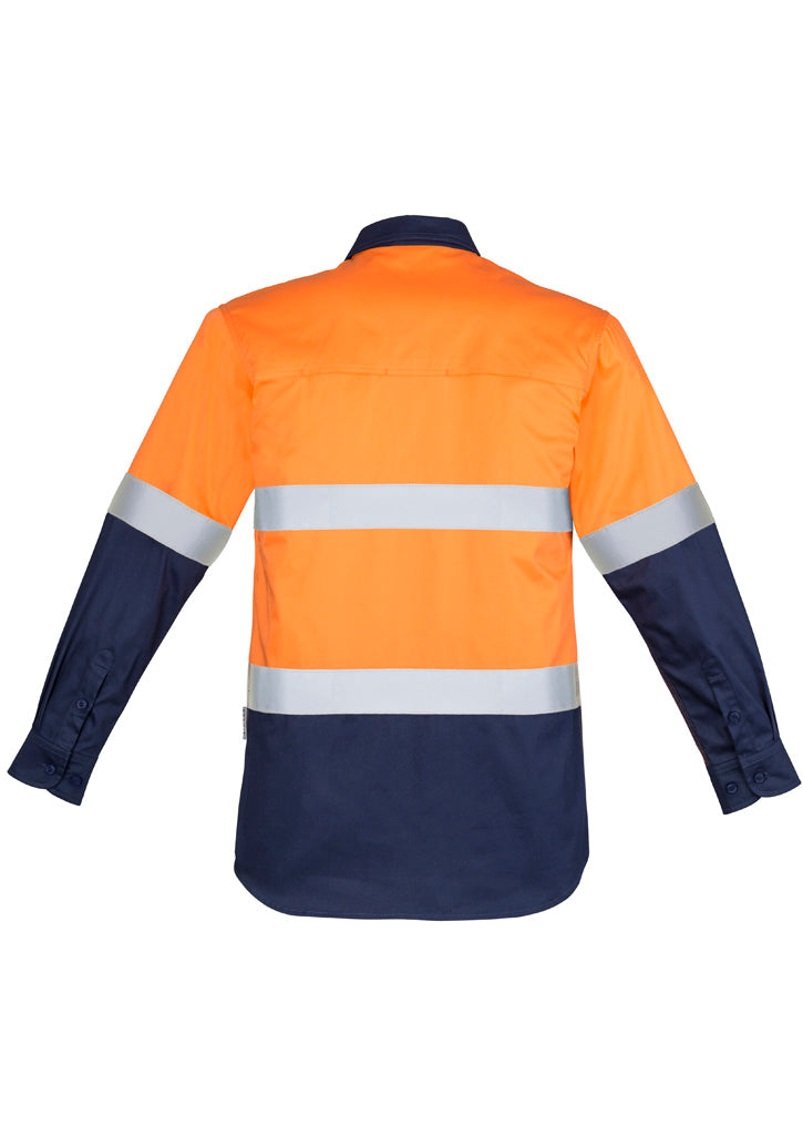 Mens Hi Vis Closed Front L/S Shirt - Hoop Taped