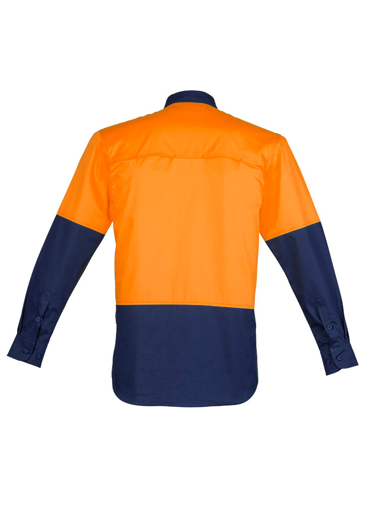 Mens Hi Vis Closed Front L/S Shirt