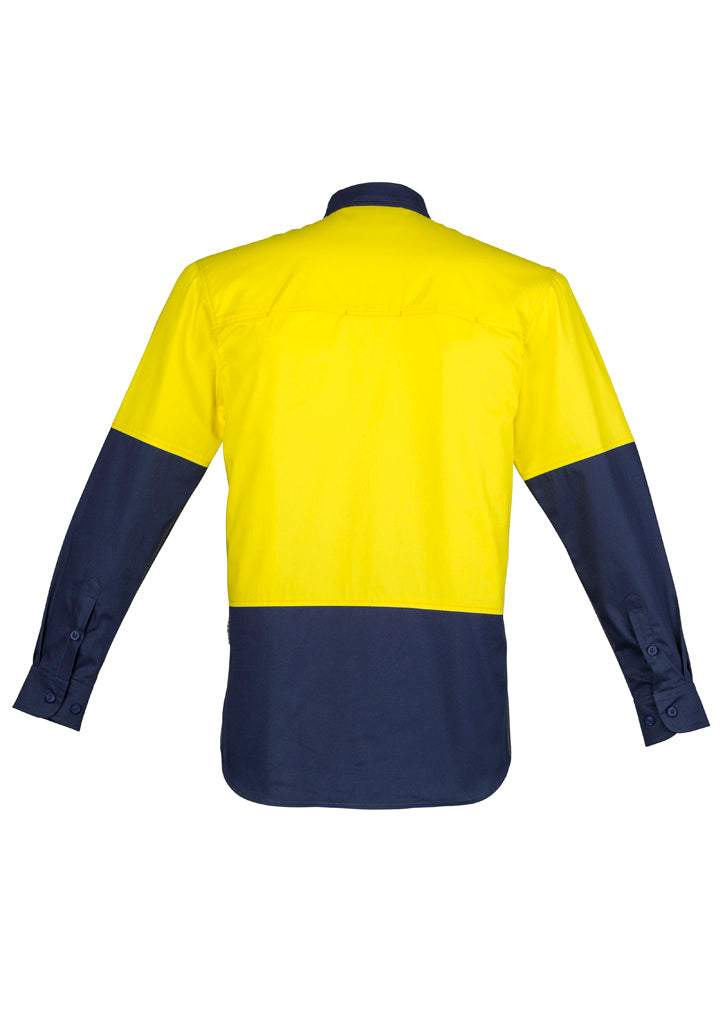 Mens Hi Vis Closed Front L/S Shirt