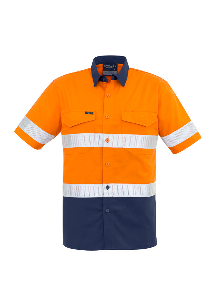 Mens Rugged Cooling Hi Vis Taped S/S Shirt