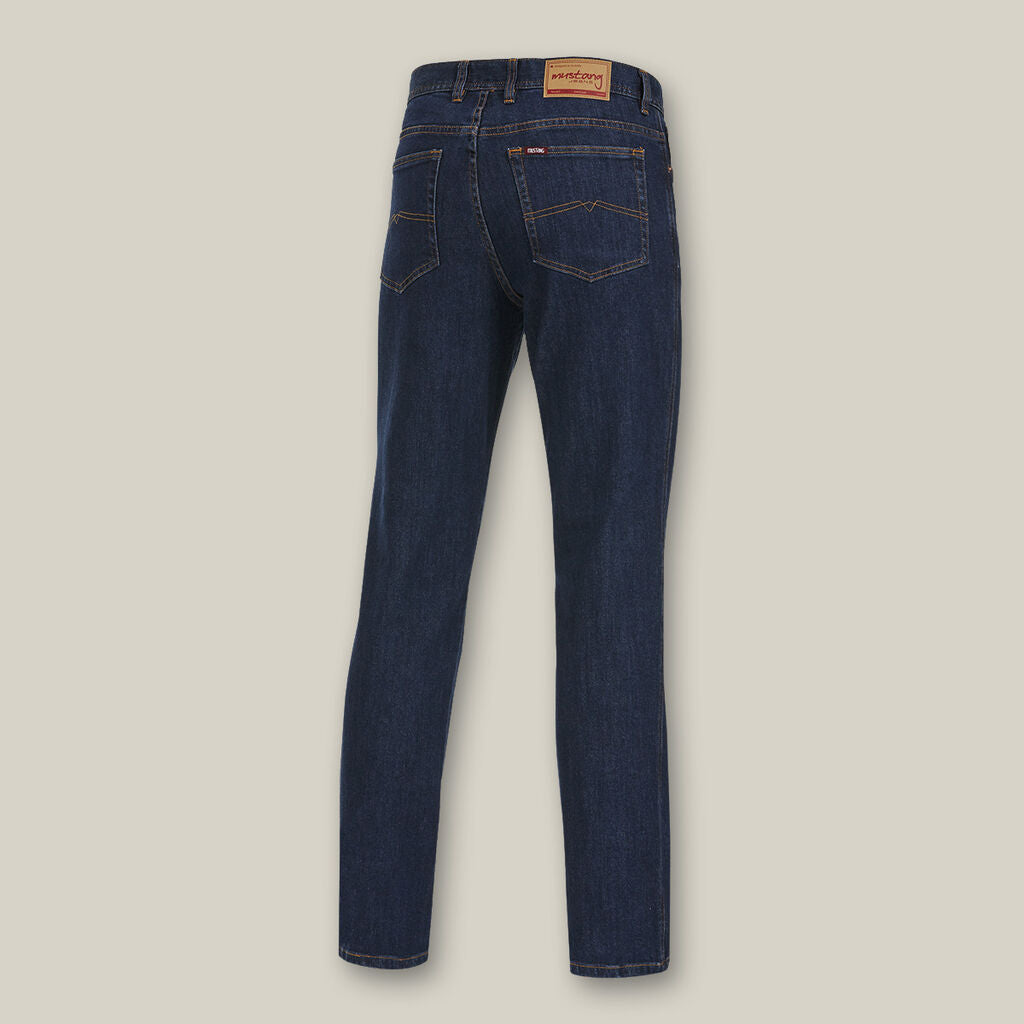 Hard Yakka Indigo Mustang Regular Fit Stretch Work Jeans