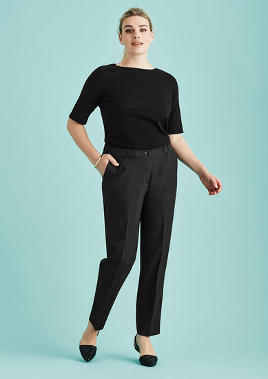 Image of a woman at work in comfortable Women's Ultra Comfort Waist Pants.