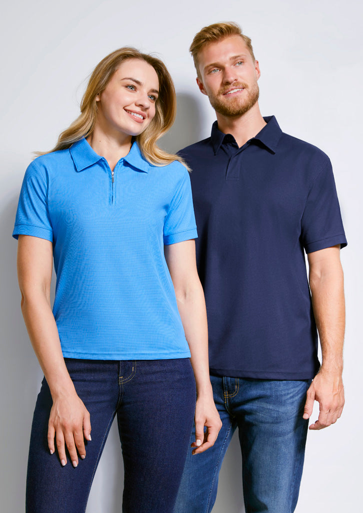 Image depicting a woman in a Southside Cotton-Feel Women's Polo during a weekend outing.