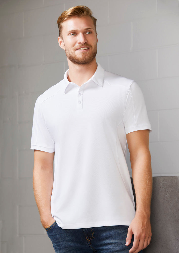 Image of a man wearing an Oxbow Cotton Polyester Men's Polo at a casual gathering.
