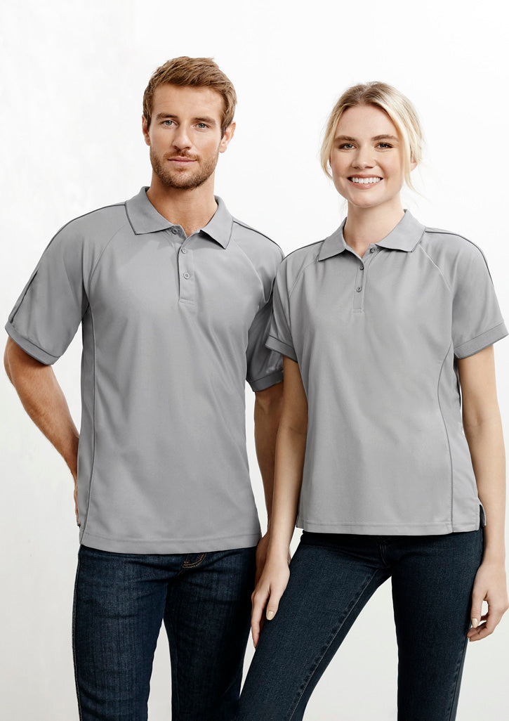 Image showing a woman in a Legacy Micro Waffle Women's Polo at a casual corporate meeting.