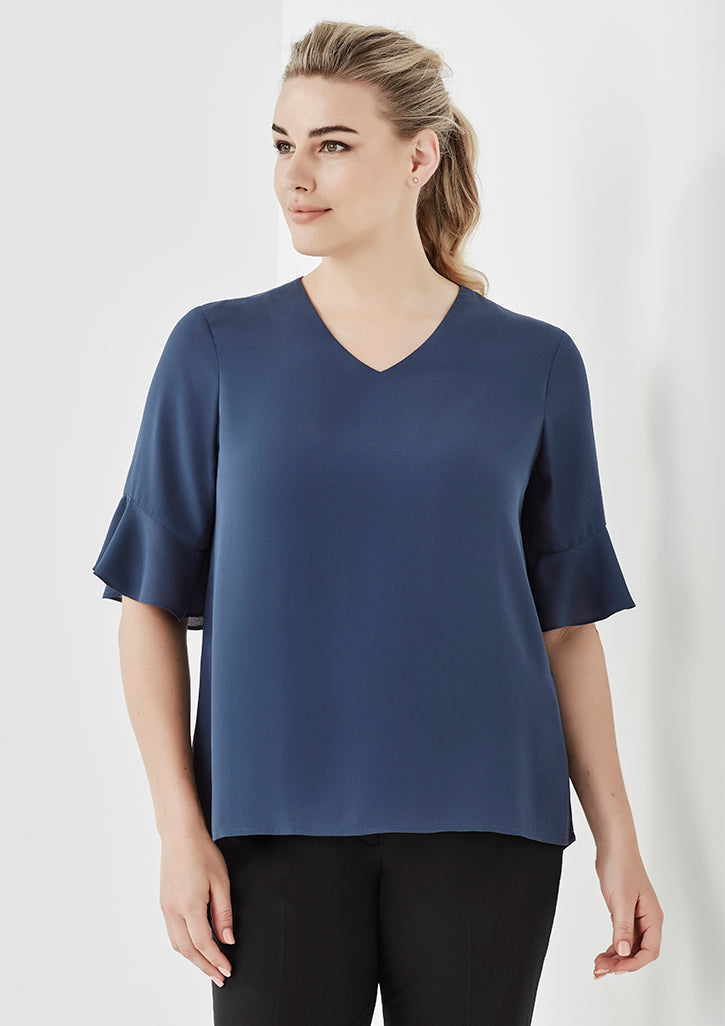 Aria Fluted Sleeve Blouse