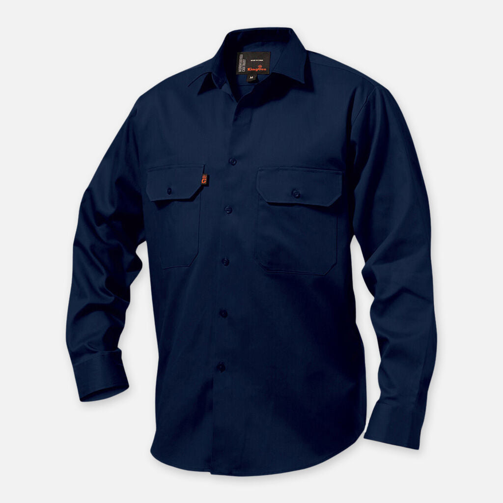 King Gee Originals L/S Open Front Work Shirts