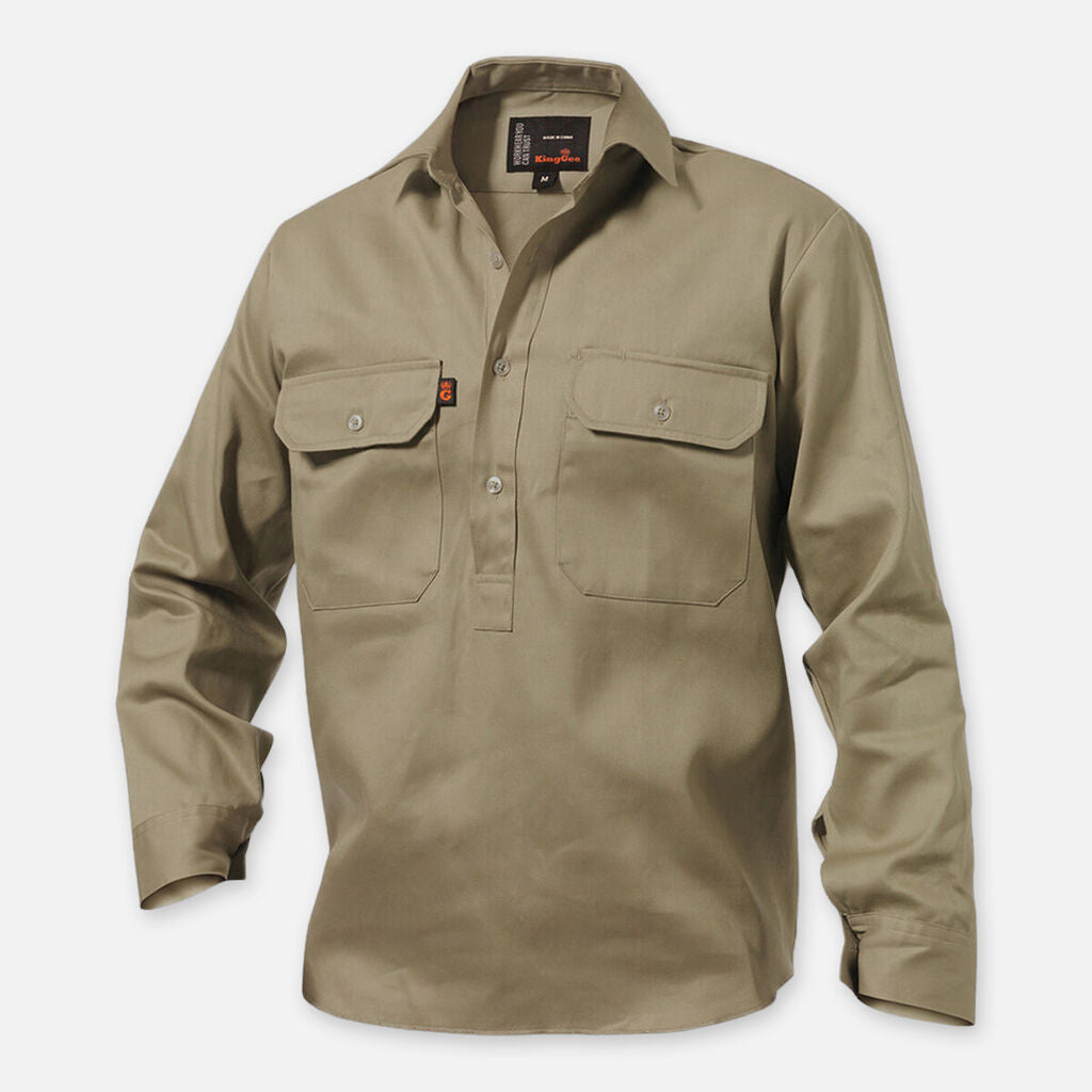 King Gee Originals L/S Closed Front Work Shirts