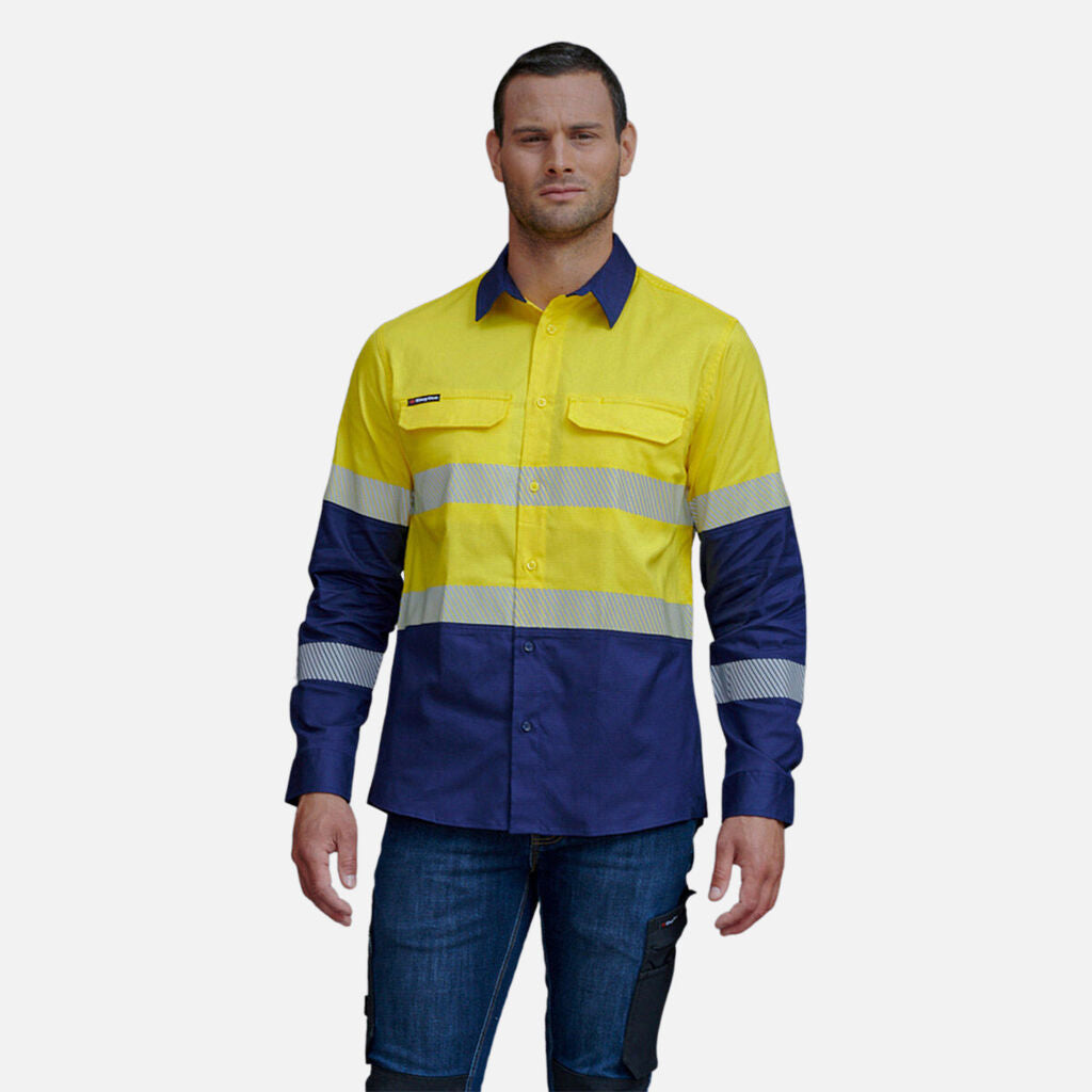 KingGee Workcool Pro Hi-Vis 2Tone Stretch Work Shirts