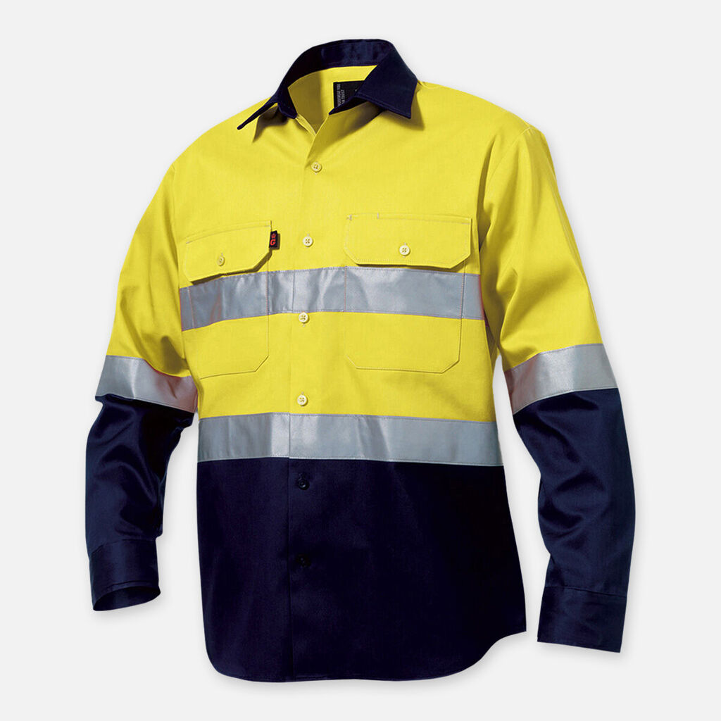 King Gee Originals Hi-Vis 2Tone L/S Work Shirts