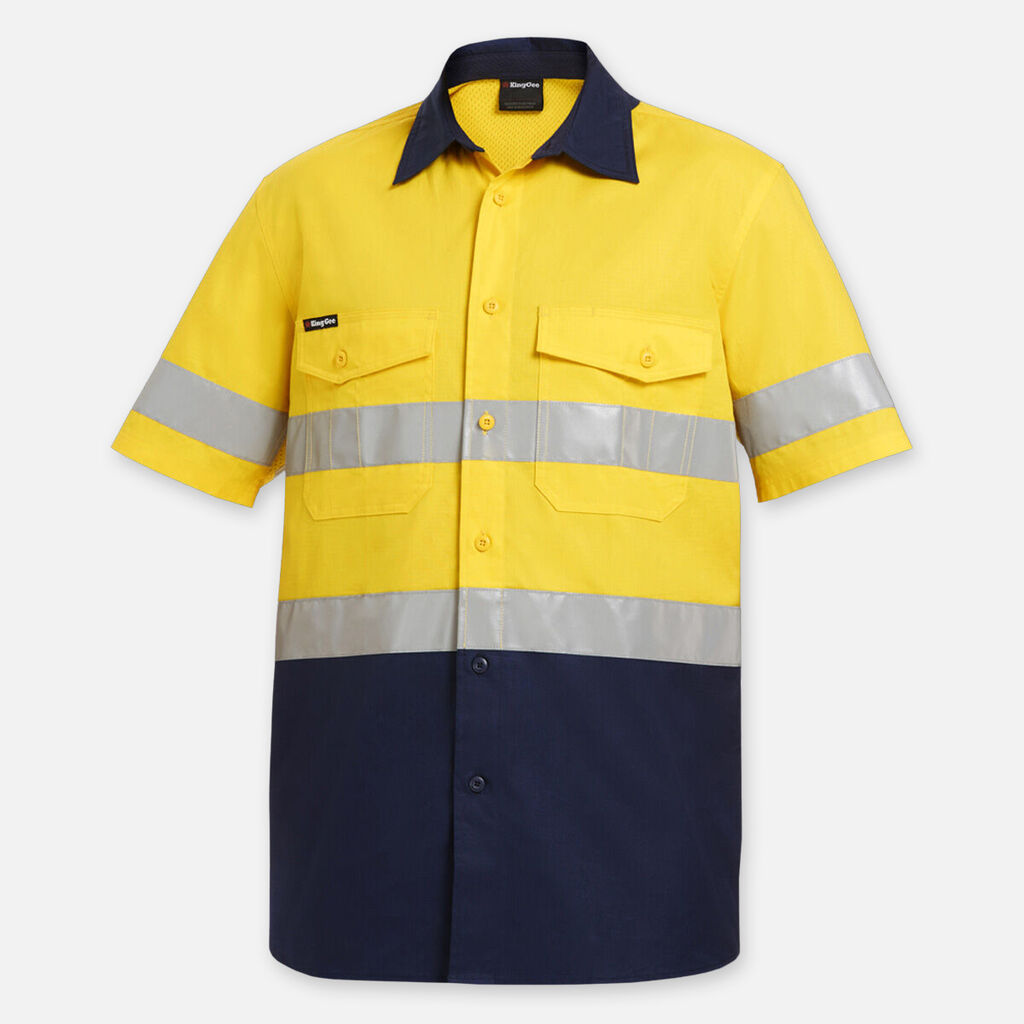 KingGee Workcool 2 Hi-Vis Reflective S/S Work Shirts