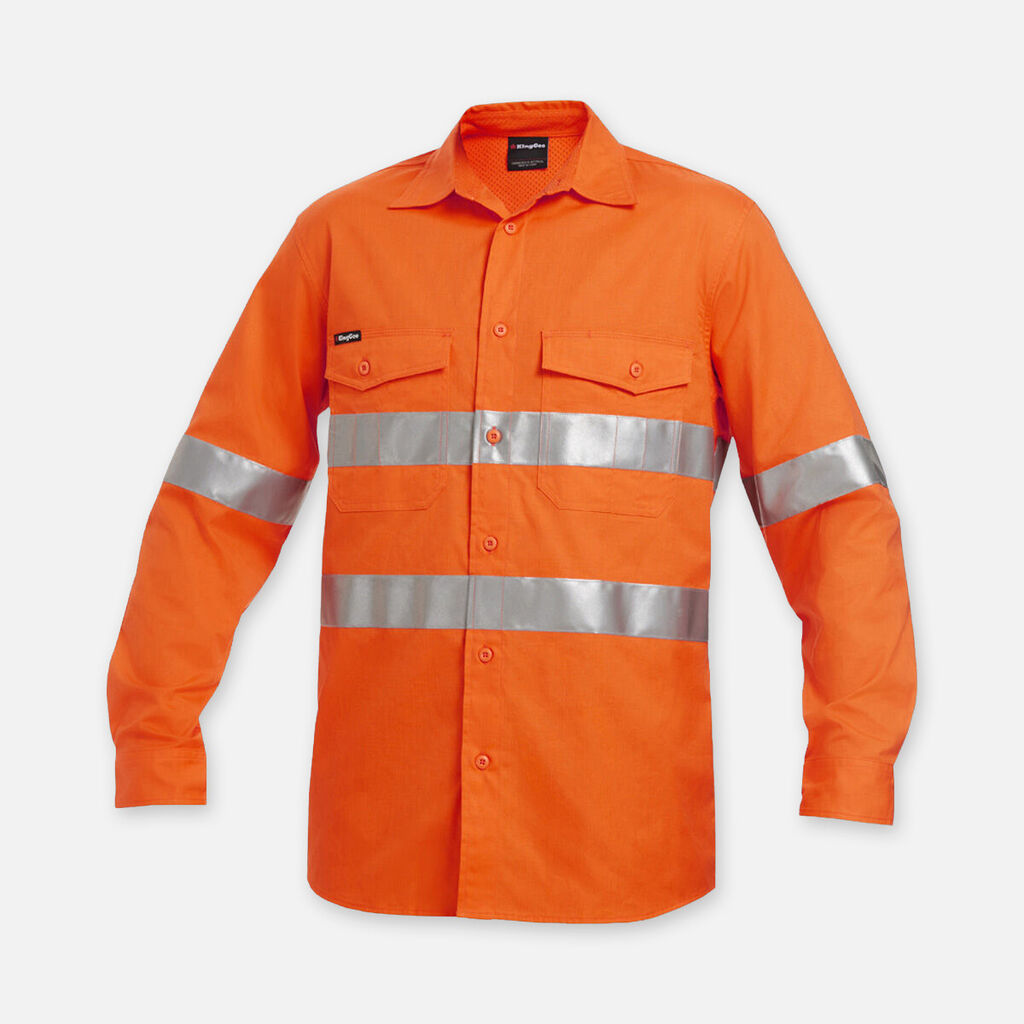 KingGee Workcool 2 Hi-Vis Reflective L/S Work Shirts