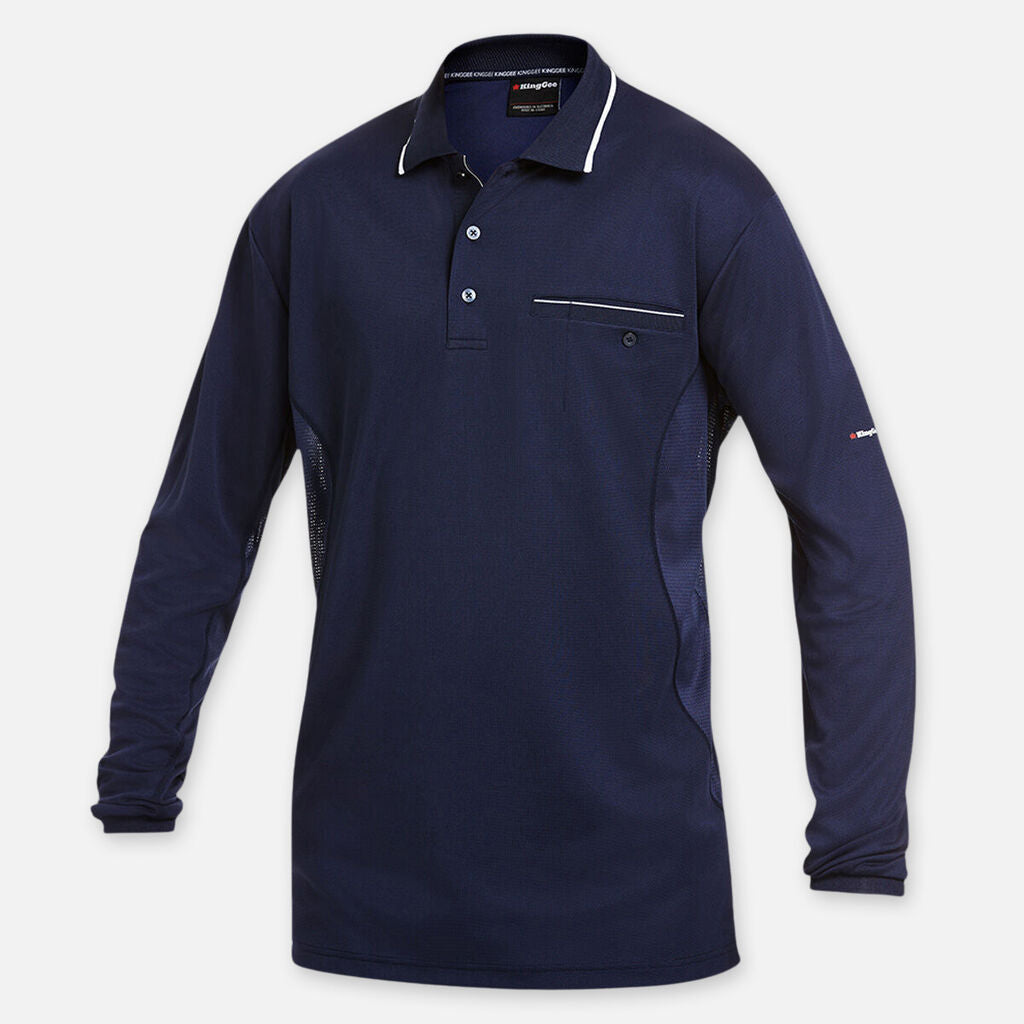 KingGee Workcool L/S Polo Shirts