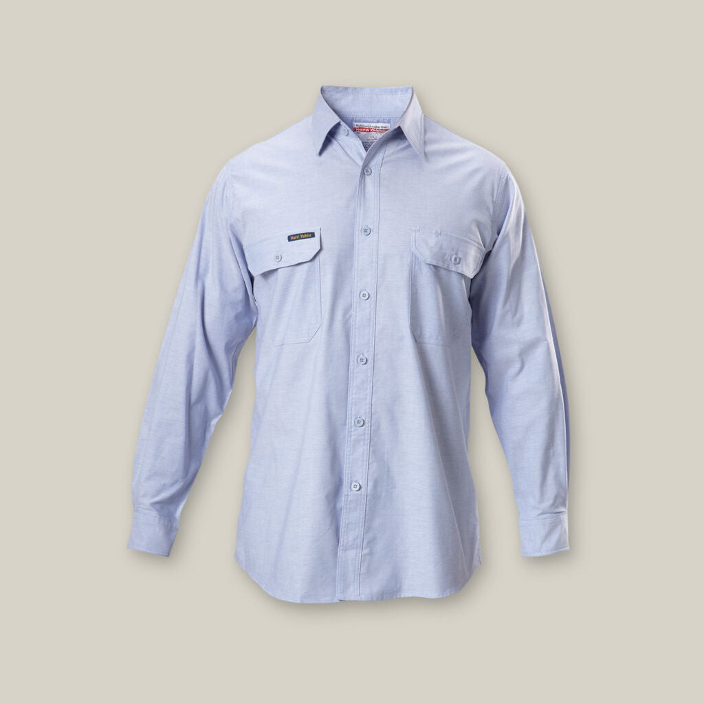 Hard Yakka L/S Chambray Open Front Work Shirts