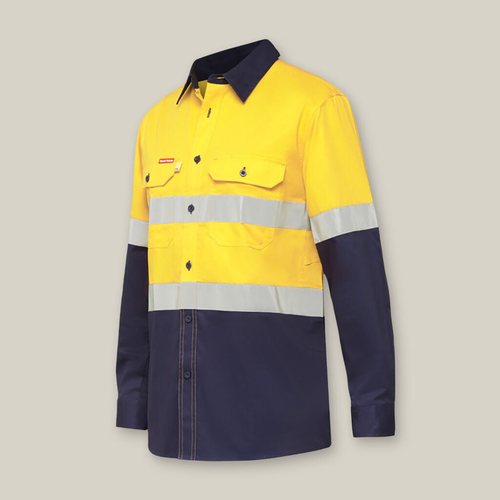 Hard Yakka Koolgear Hi-Vis 2 Tone Taped Vented L/S Shirts